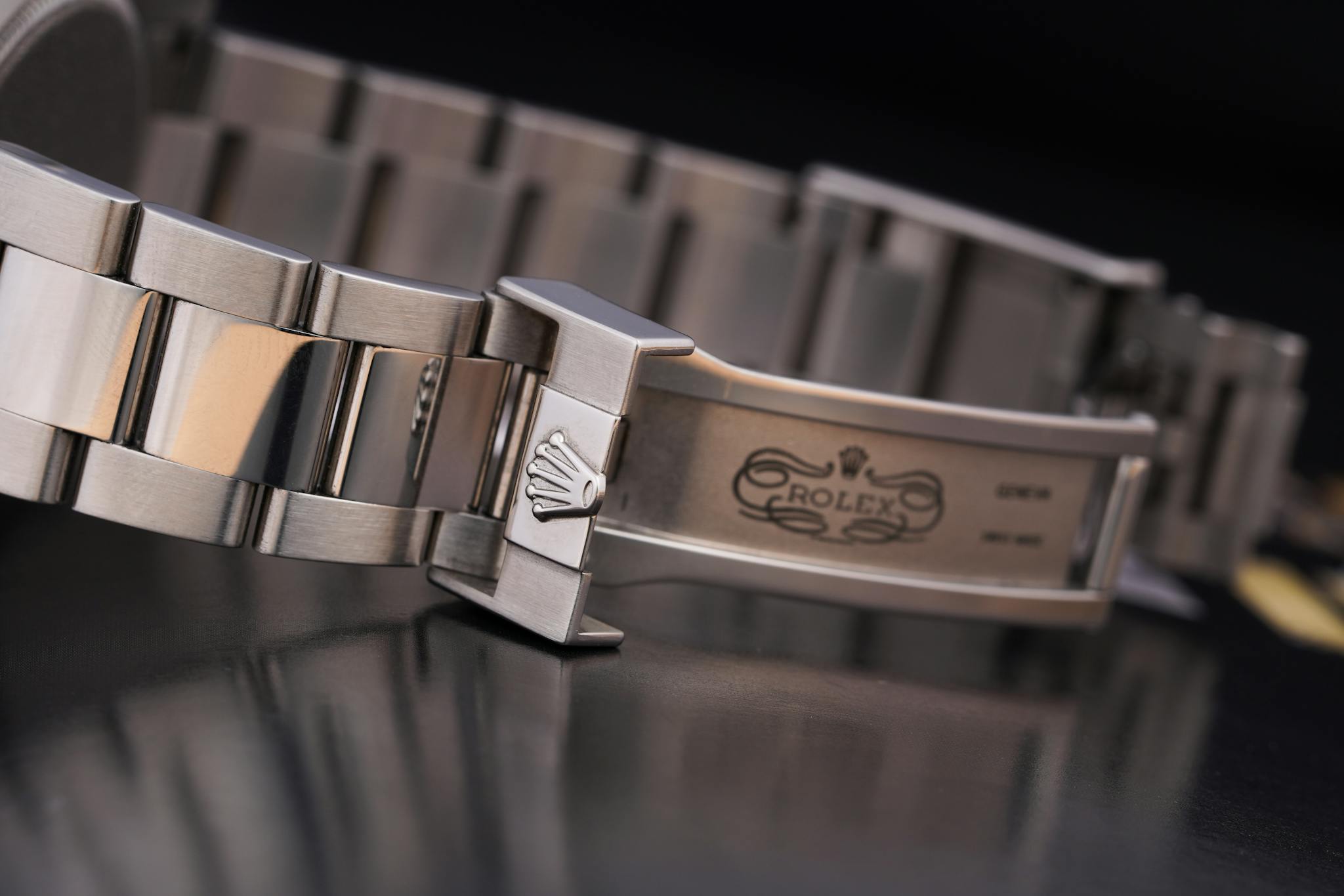 Close Up Of A Luxury Silver Watch Bracelet