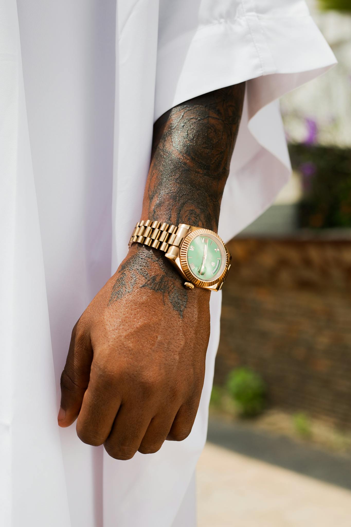 Home Close Up Of An Elegant Rolex Watch On